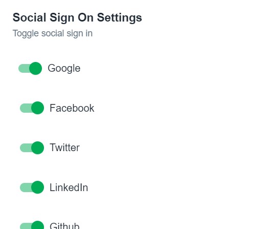 Auth Settings